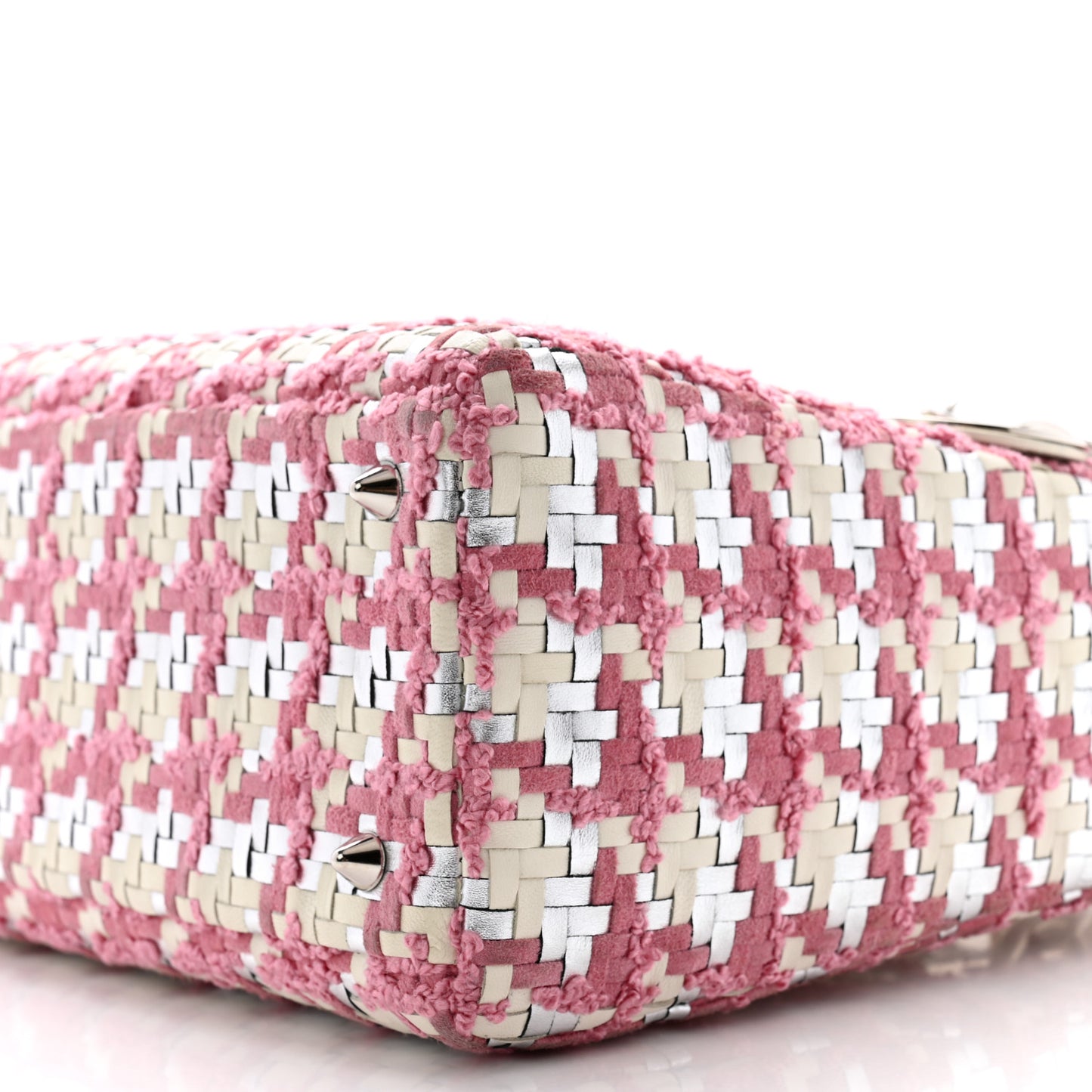 Tweed Medium Lady Dior Pink