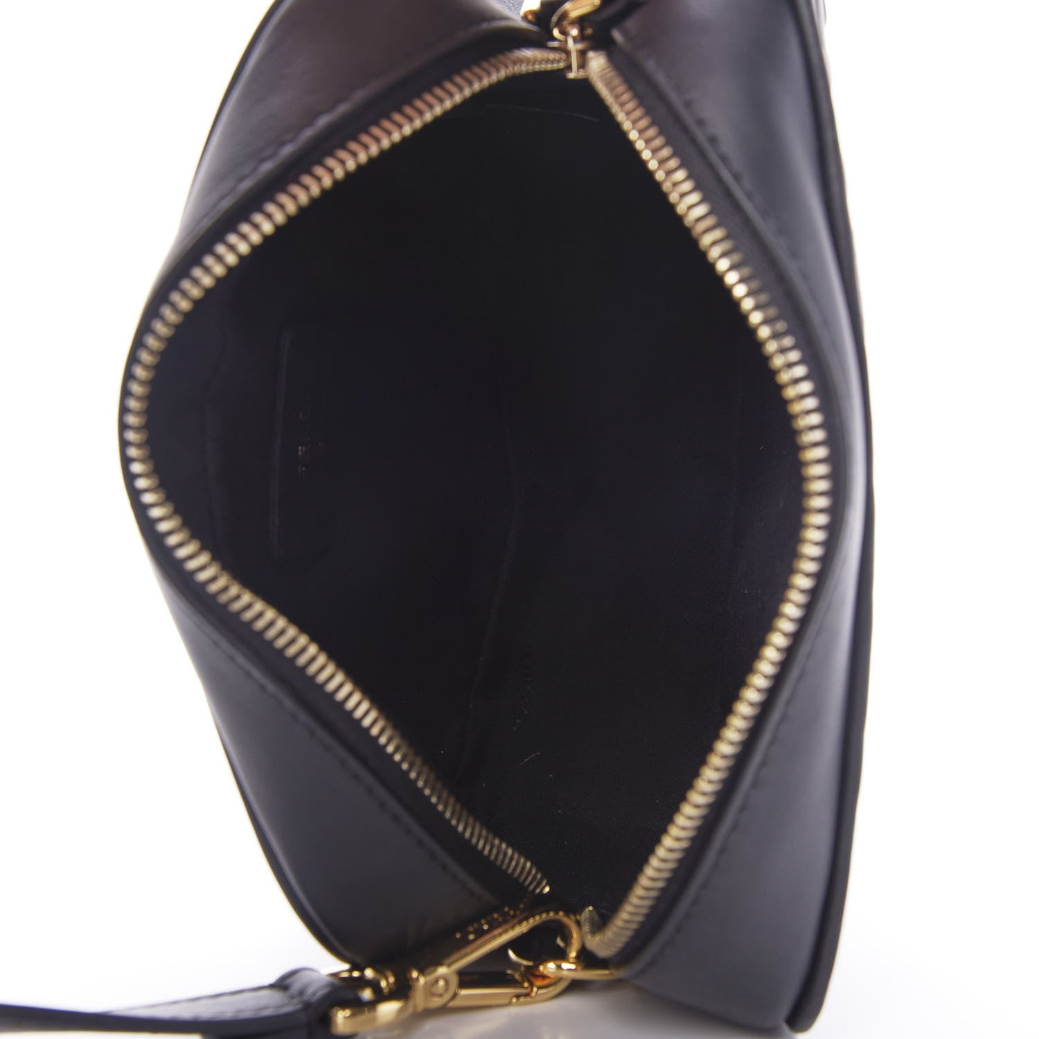 Fendi Vitello Century FF 1974 Embossed Mini Camera Case Black 5 of 10