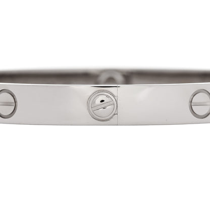 Cartier 18K White Gold LOVE Bracelet 18 4 of 9