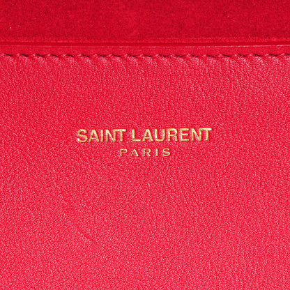 Saint Laurent Calfskin Classic Y Clutch Red 6 of 8