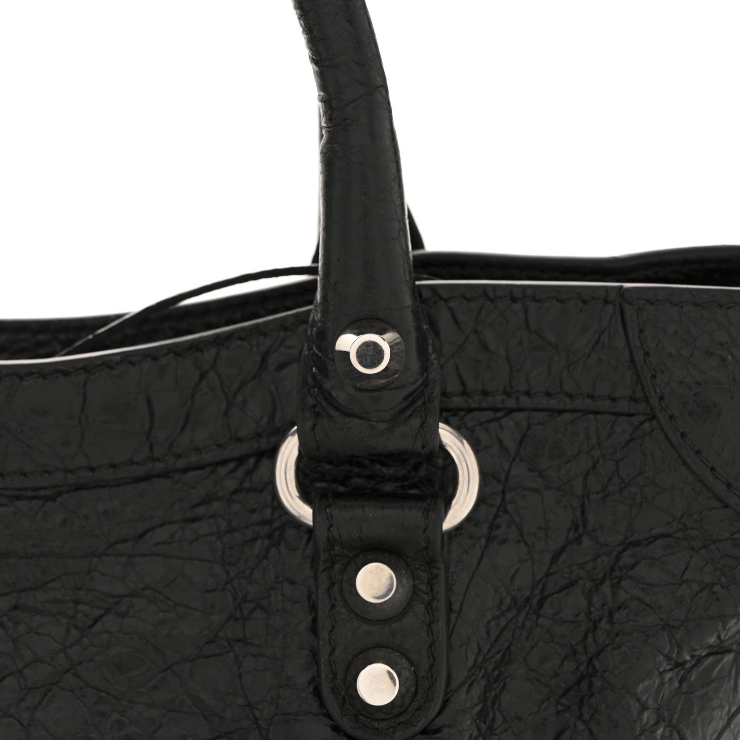 Balenciaga Agneau Arena Silver Hardware Small Le City Black 12 of 13