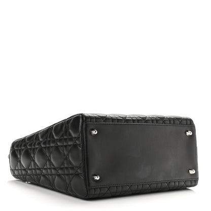 Christian Dior Lambskin Cannage Medium Lady Dior Black 3 of 10
