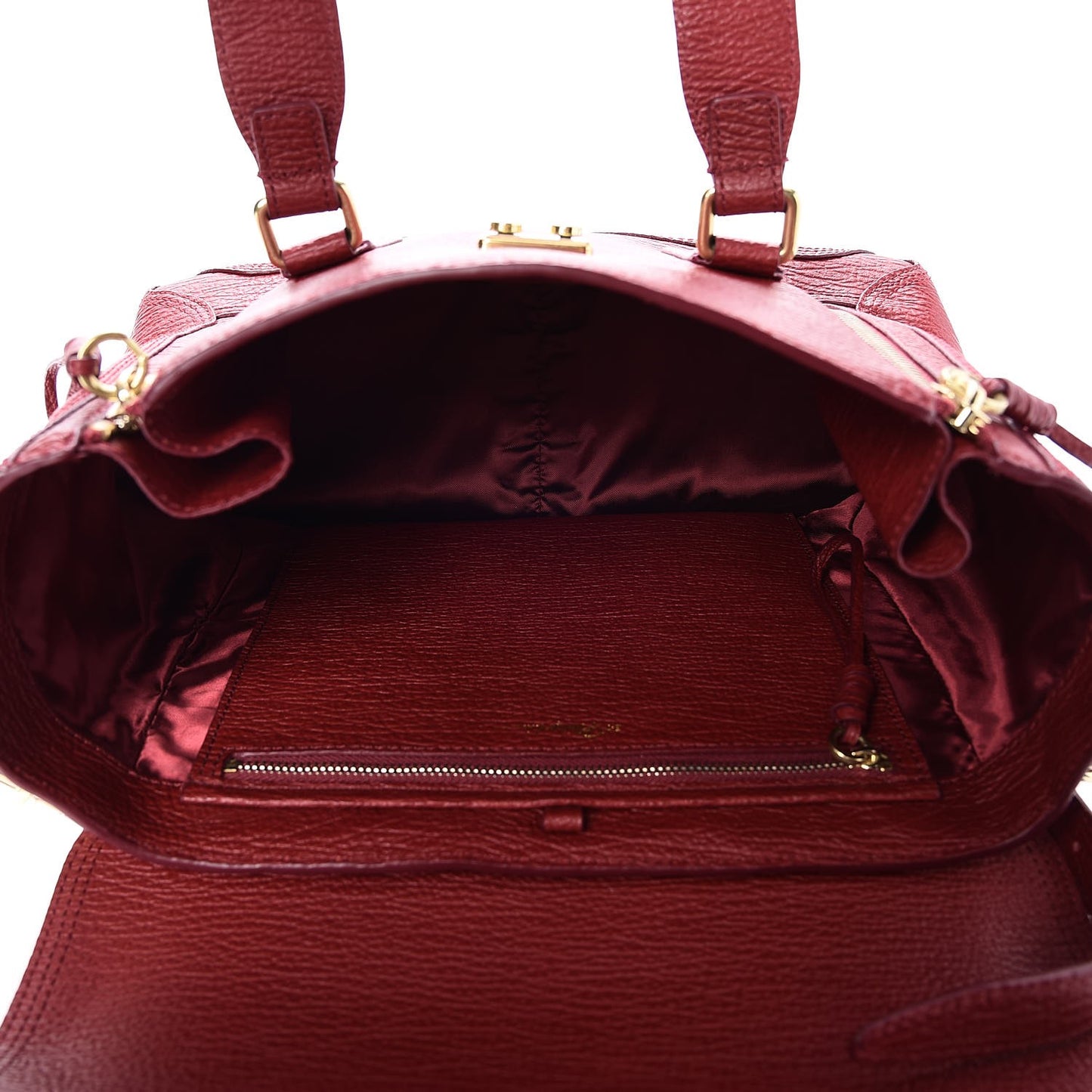 3.1 Textured Calfskin Medium Pashli Satchel Crimson