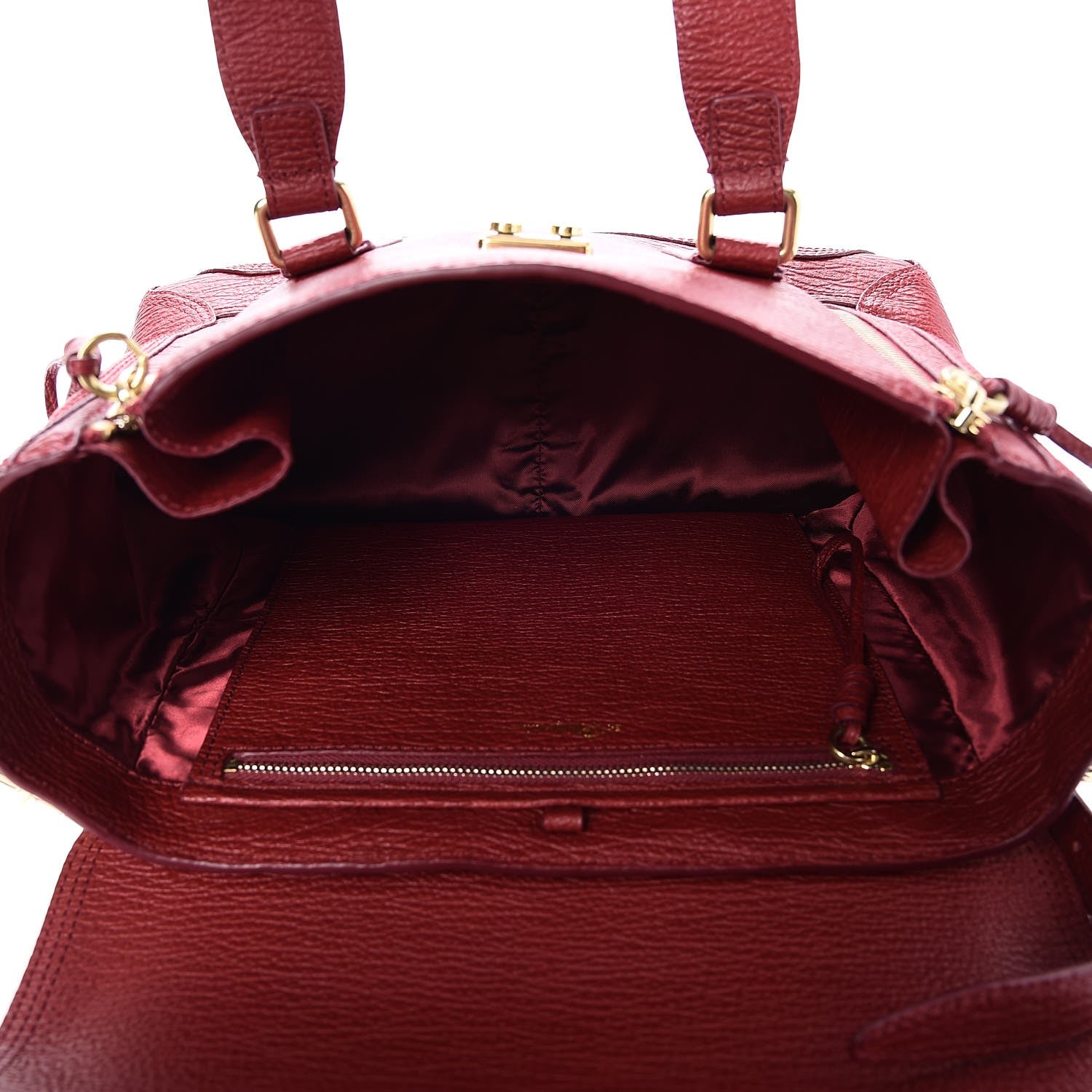 3.1 Phillip Lim 3.1 Textured Calfskin Medium Pashli Satchel Crimson 6 of 8
