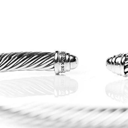 David Yurman Sterling Silver Diamond 5mm Cable Classics Bracelet 4 of 4