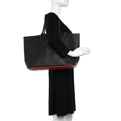 Christian Louboutin Calfskin Spikes East West Cabata Tote Black 2 of 12