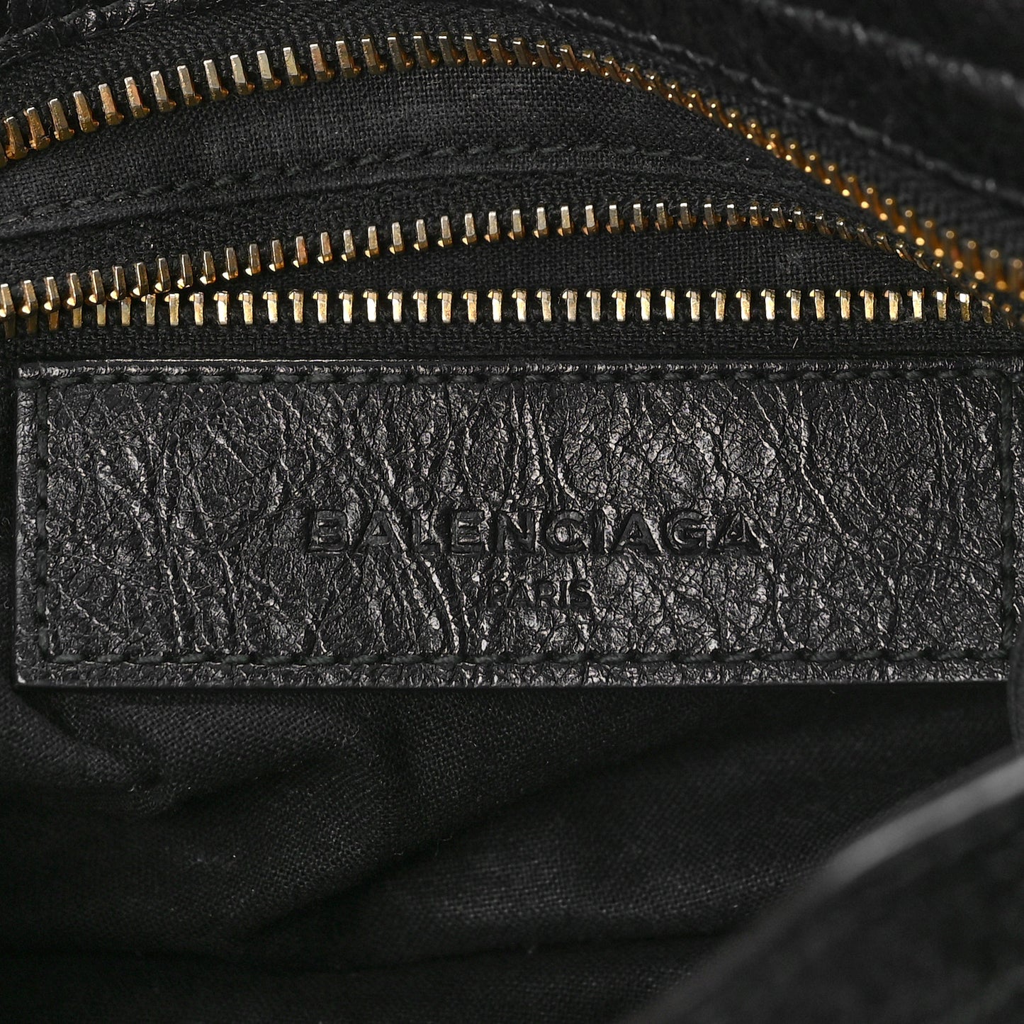 Agneau Classic Gold Hardware Mini City Black