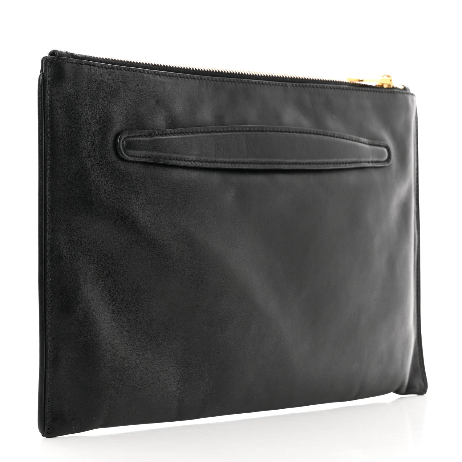 Miu Miu Soft Calf Studded Zip Pouch Black 3 of 8