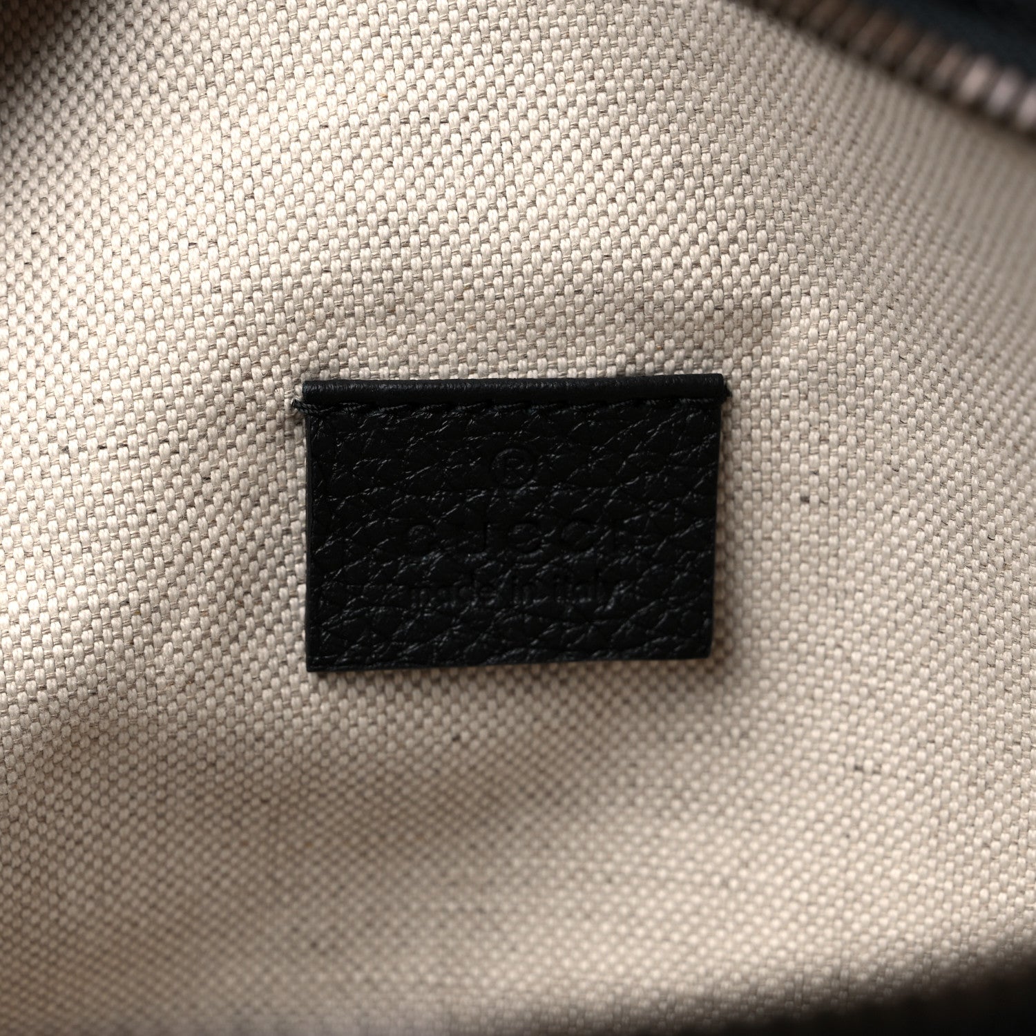 Gucci Grained Calfskin Logo Belt Bag Black 6 of 9