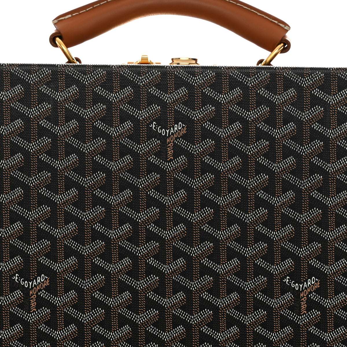 Goyardine Grand Hotel Trunk 55 Black Tan