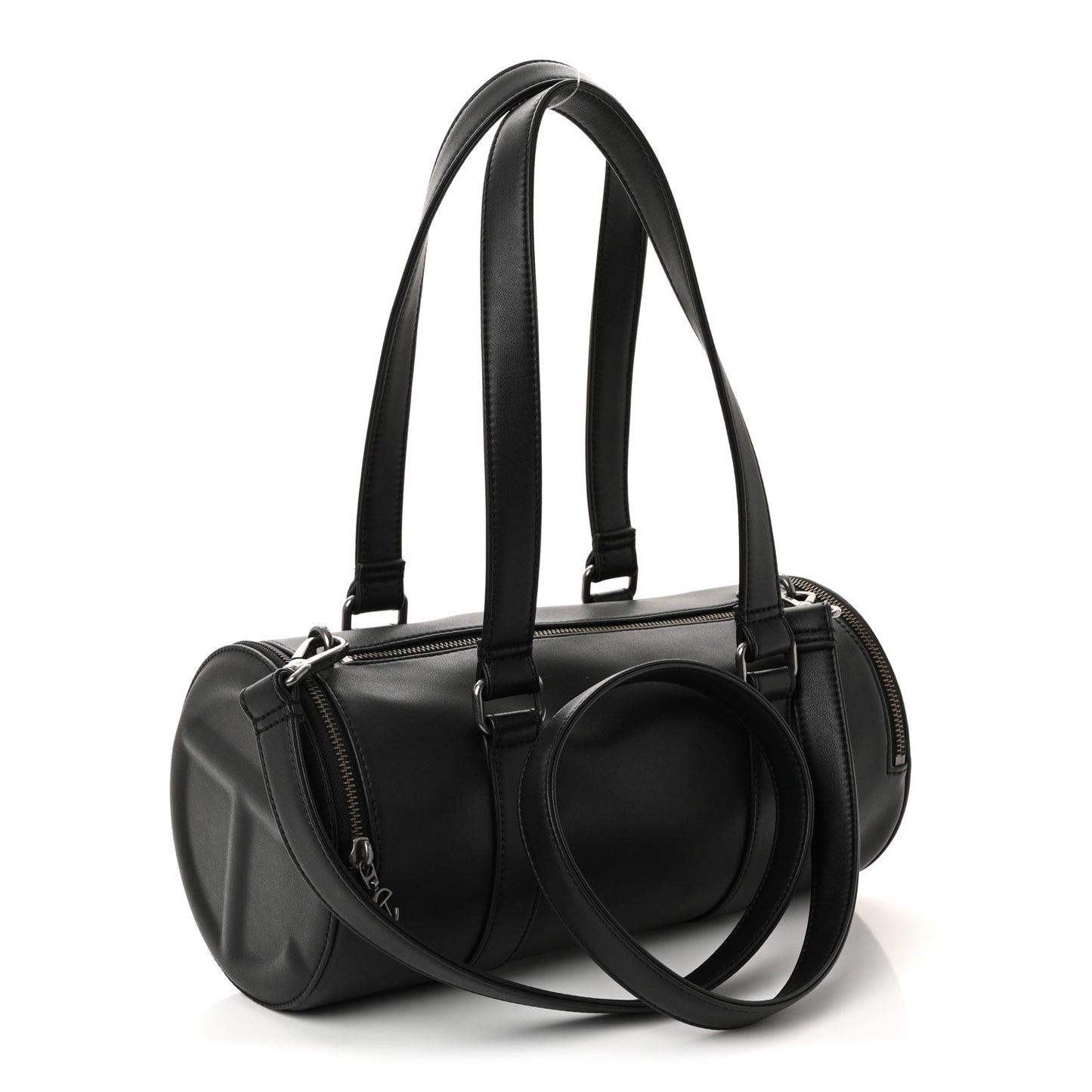 Vegan Leather Medium Duffle Black