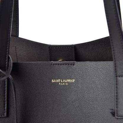 Saint Laurent Calfskin Large Shopping Tote Coal 7 of 13