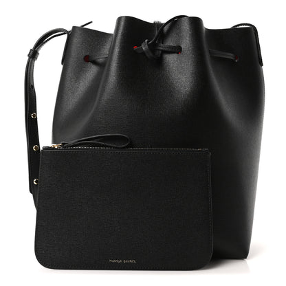Mansur Gavriel Saffiano Bucket Bag Black Flamma 3 of 11