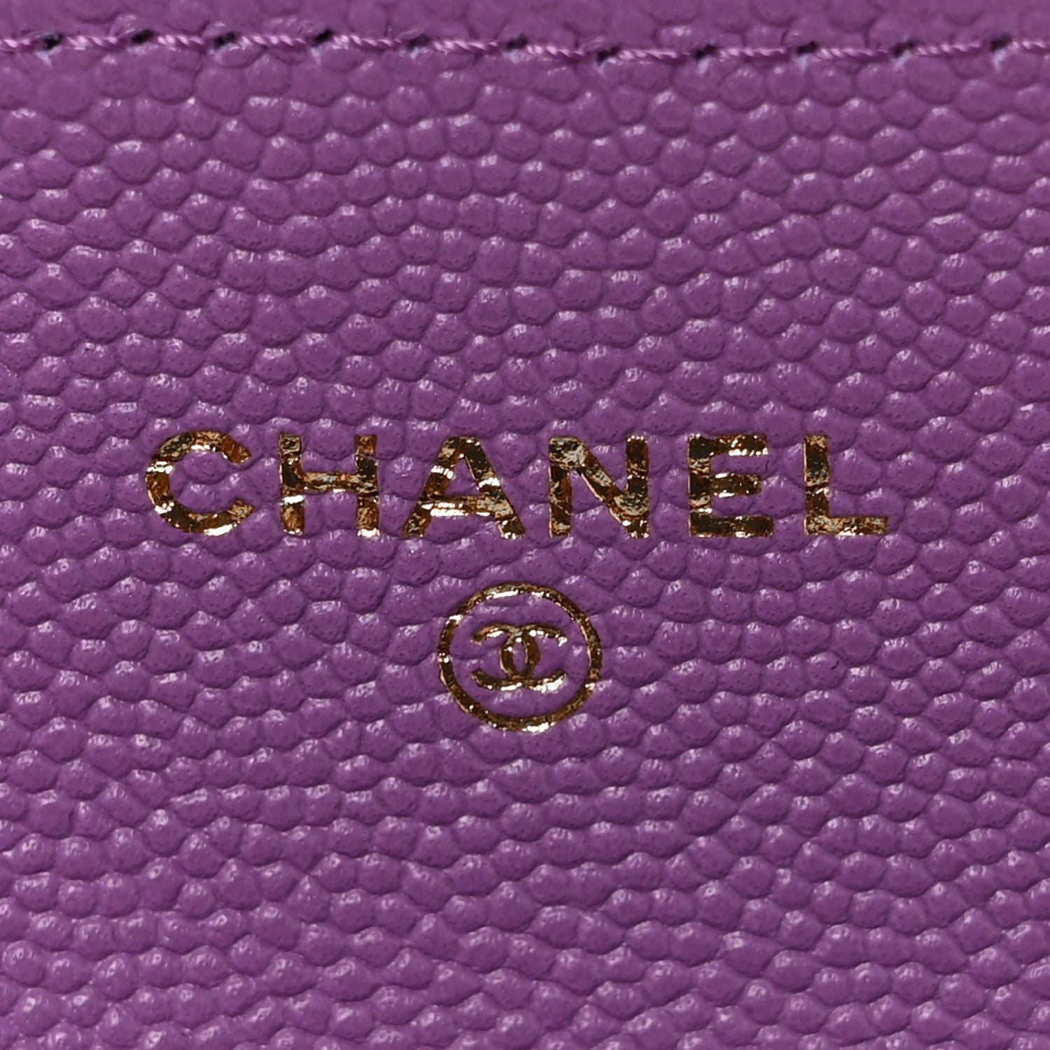 Chanel Caviar Quilted Flap Card Holder Wallet Purple 6 of 11