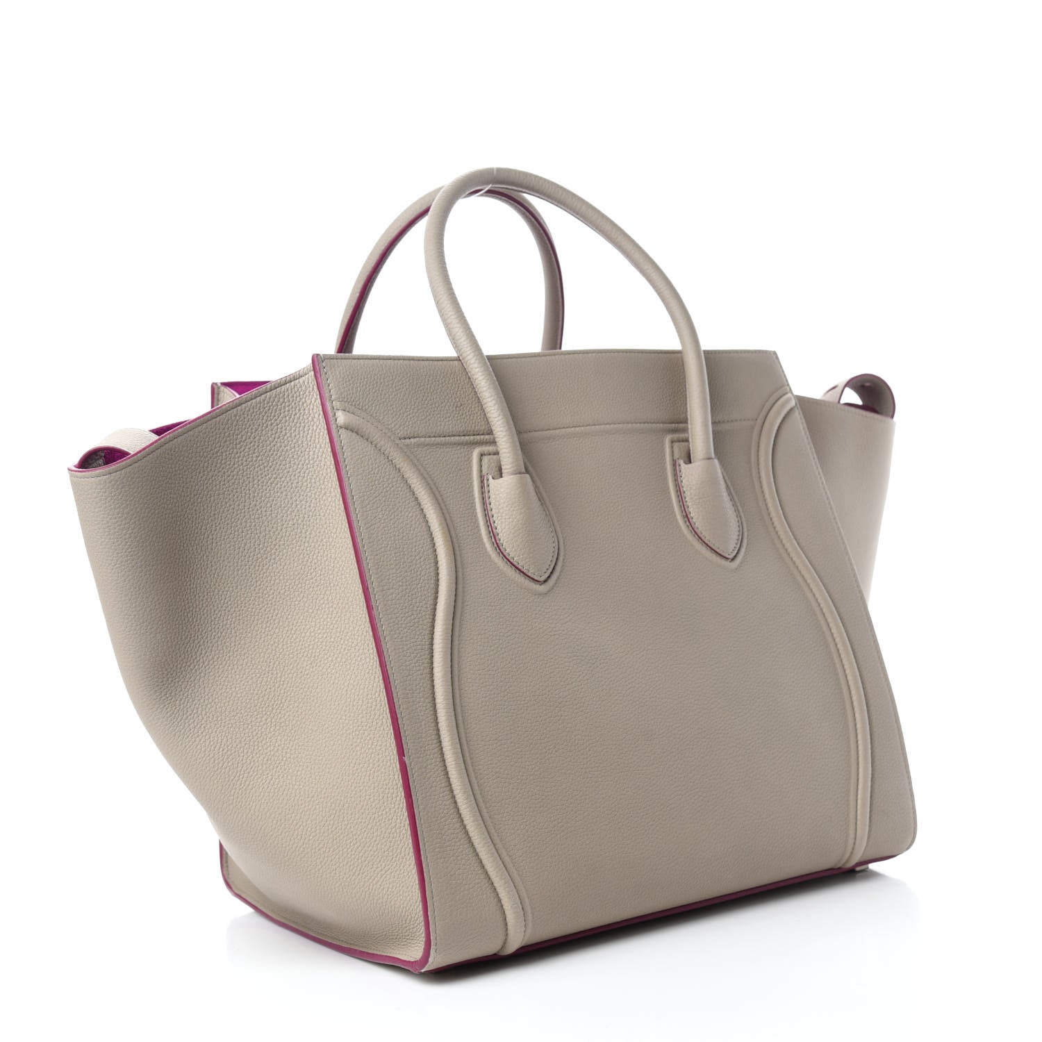 Celine Baby Grained Calfskin Medium Phantom Luggage Beige 3 of 12