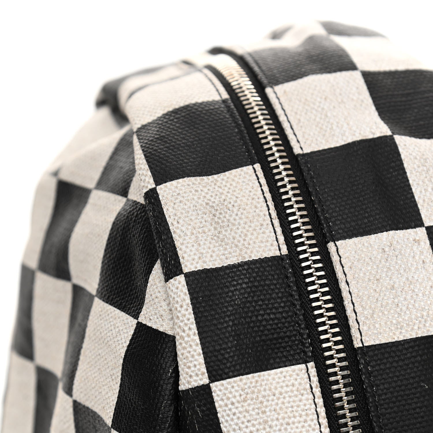 Saint Laurent Calfskin Checked Print Nuxx Backpack Black White 12 of 12