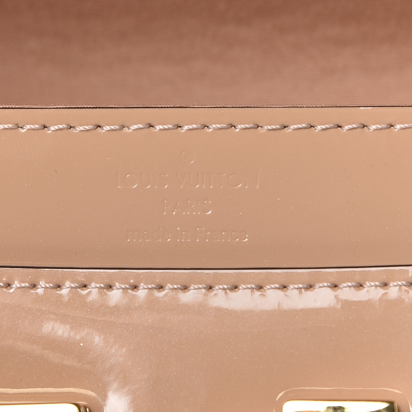 Patent Louise Clutch Nude