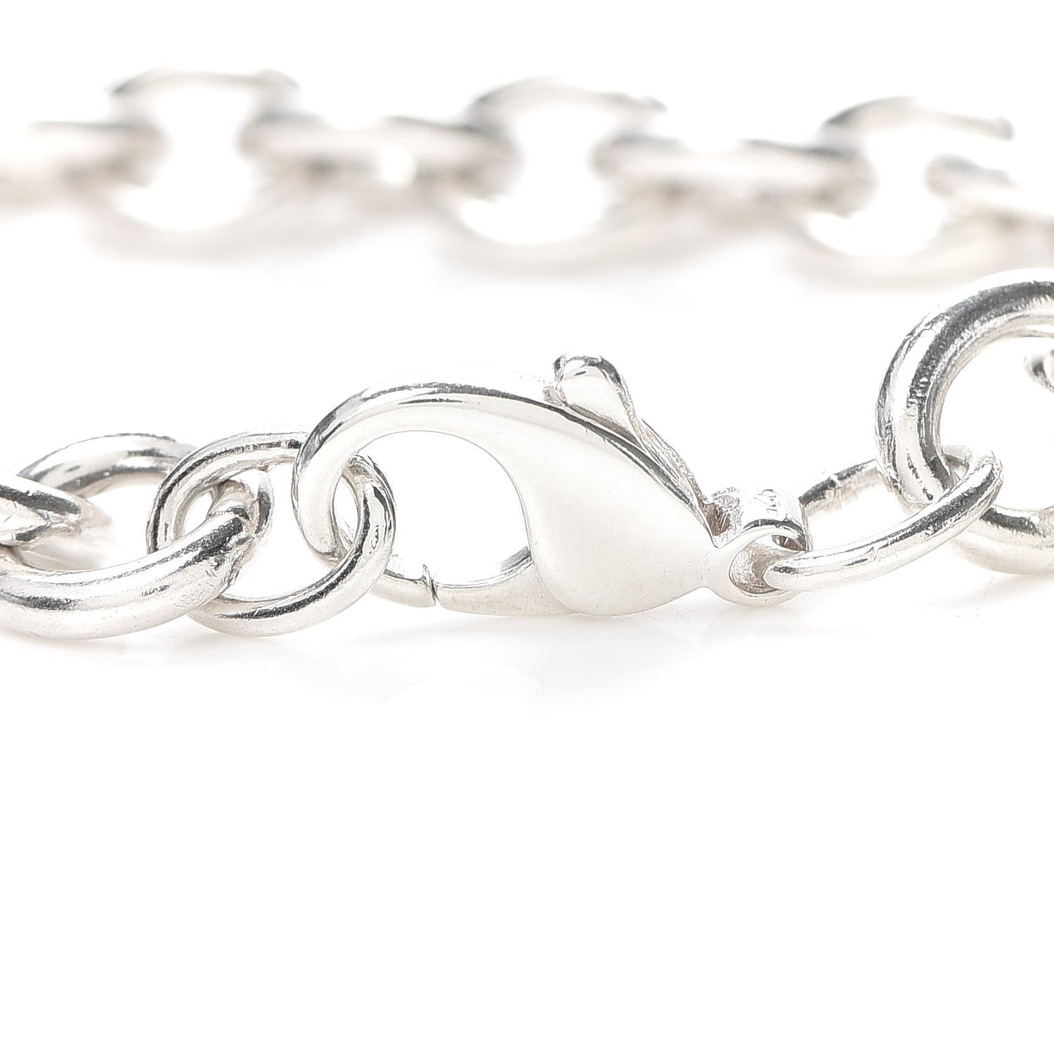 Tiffany Sterling Silver Heart Tag Charm Bracelet 4 of 5