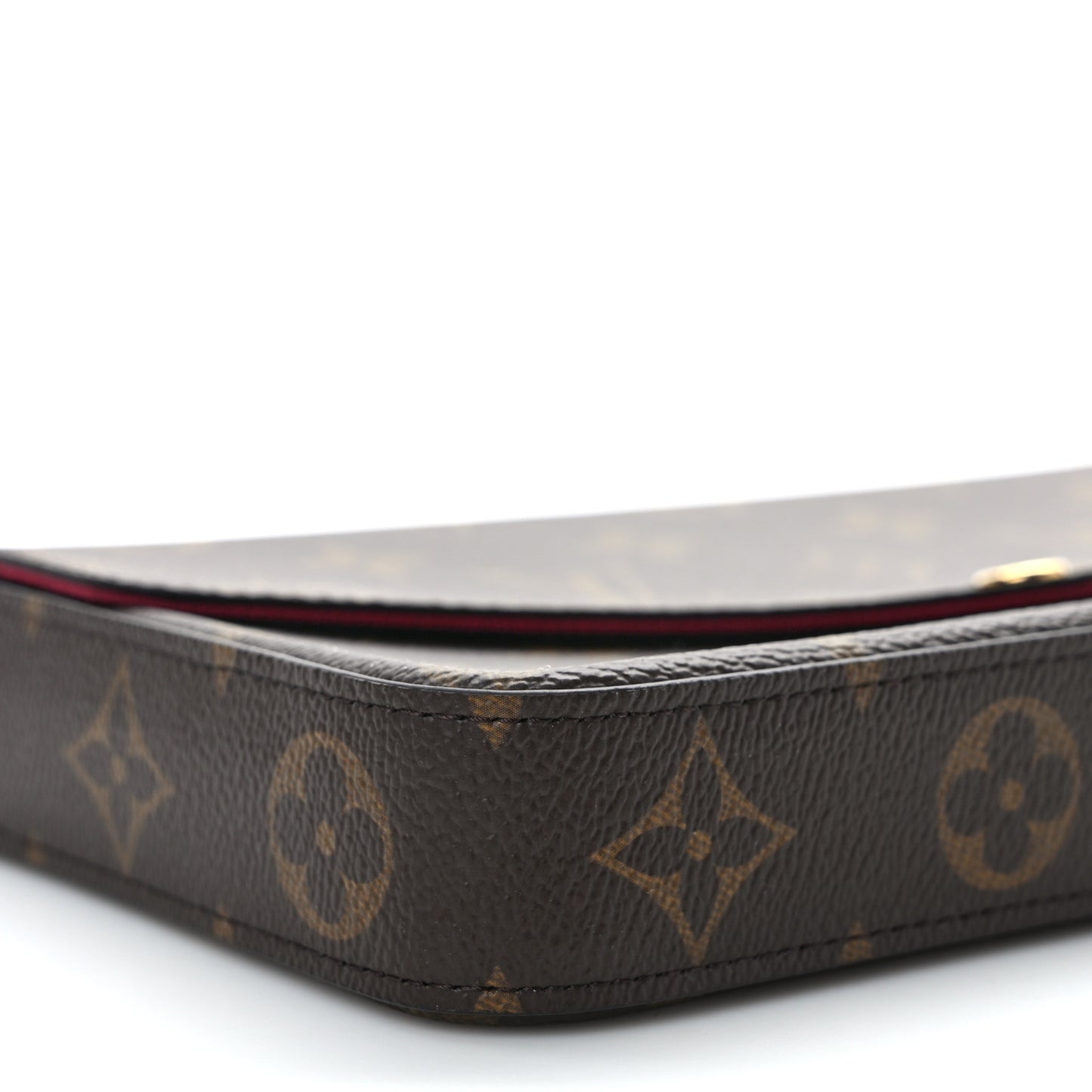 Monogram Pochette Felicie Chain Wallet Fuchsia