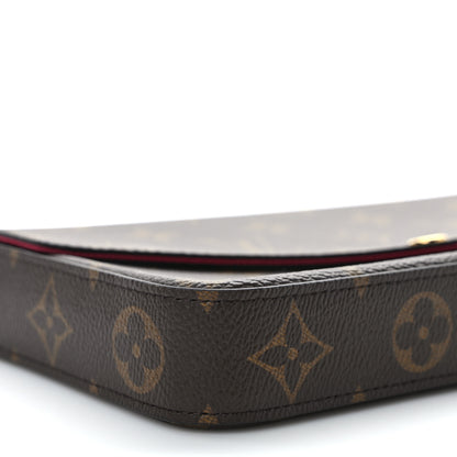 Louis Vuitton Monogram Pochette Felicie Chain Wallet Fuchsia 10 of 11