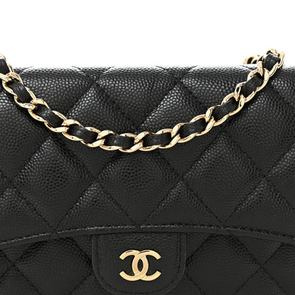 Chanel Caviar Quilted Flap Phone Holder With Chain Black 9 of 11