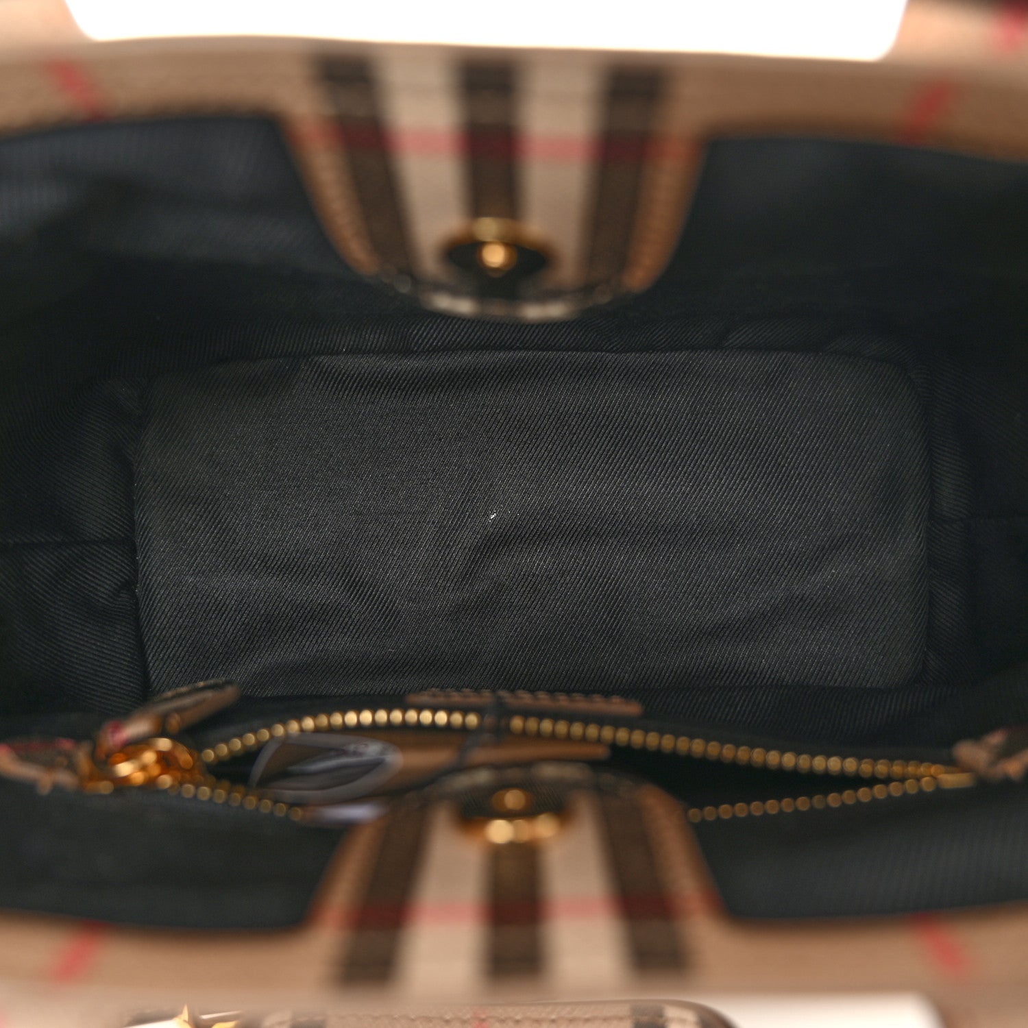 Burberry E-Canvas Check Daphne Tote Archive Beige 5 of 10