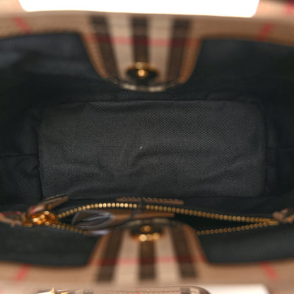 Burberry E-Canvas Check Daphne Tote Archive Beige 5 of 10