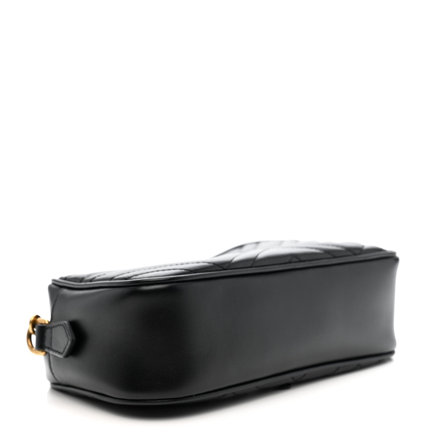 Gucci Calfskin Matelasse Small GG Marmont Chain Shoulder Bag Black 3 of 10