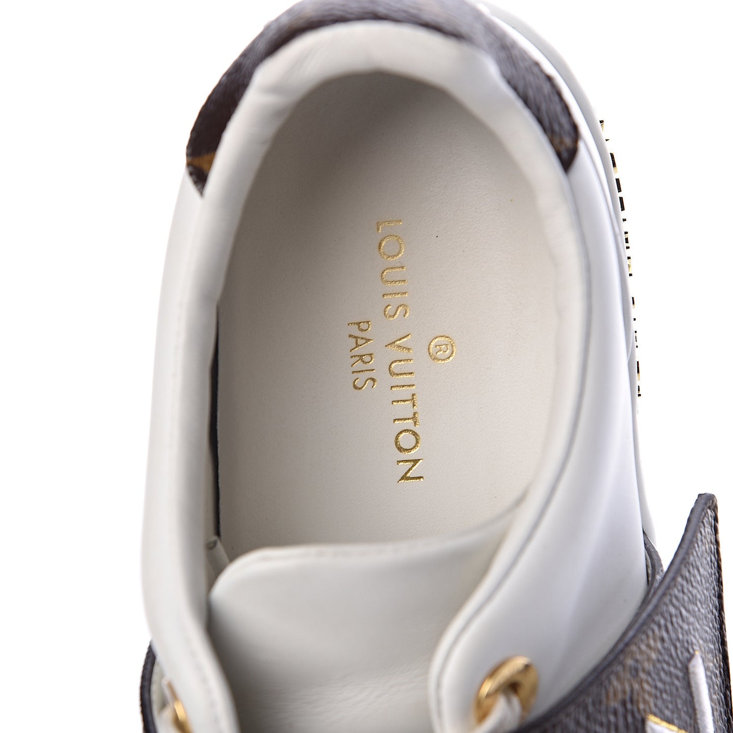 Calfskin Monogram Frontrow Sneakers 35 White