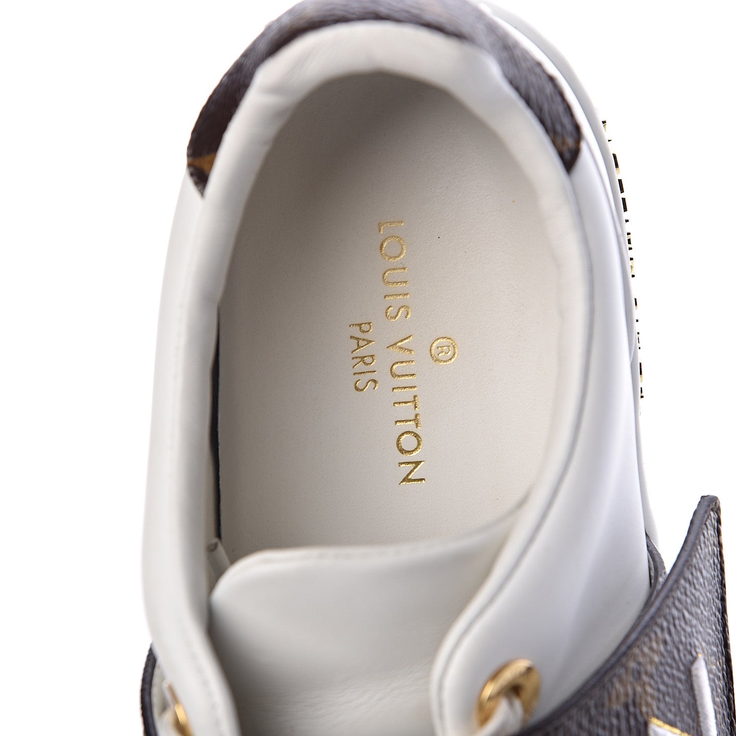 Louis Vuitton Calfskin Monogram Frontrow Sneakers 35 White 9 of 13