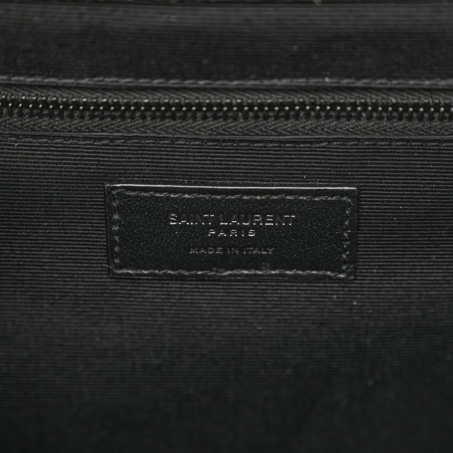 Grain De Poudre Textured Mixed Matelasse Large Triquilt Monogram Monochrome Satchel Black