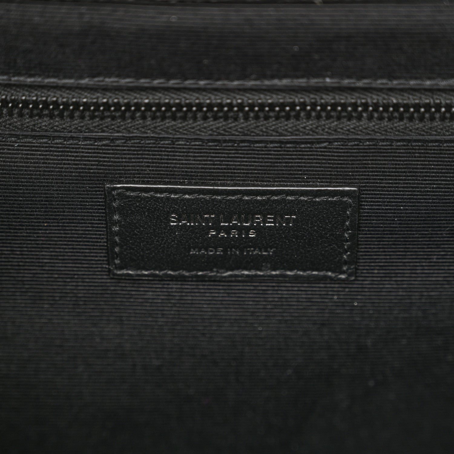 Saint Laurent Grain De Poudre Textured Mixed Matelasse Large Triquilt Monogram Monochrome Satchel Black 6 of 10