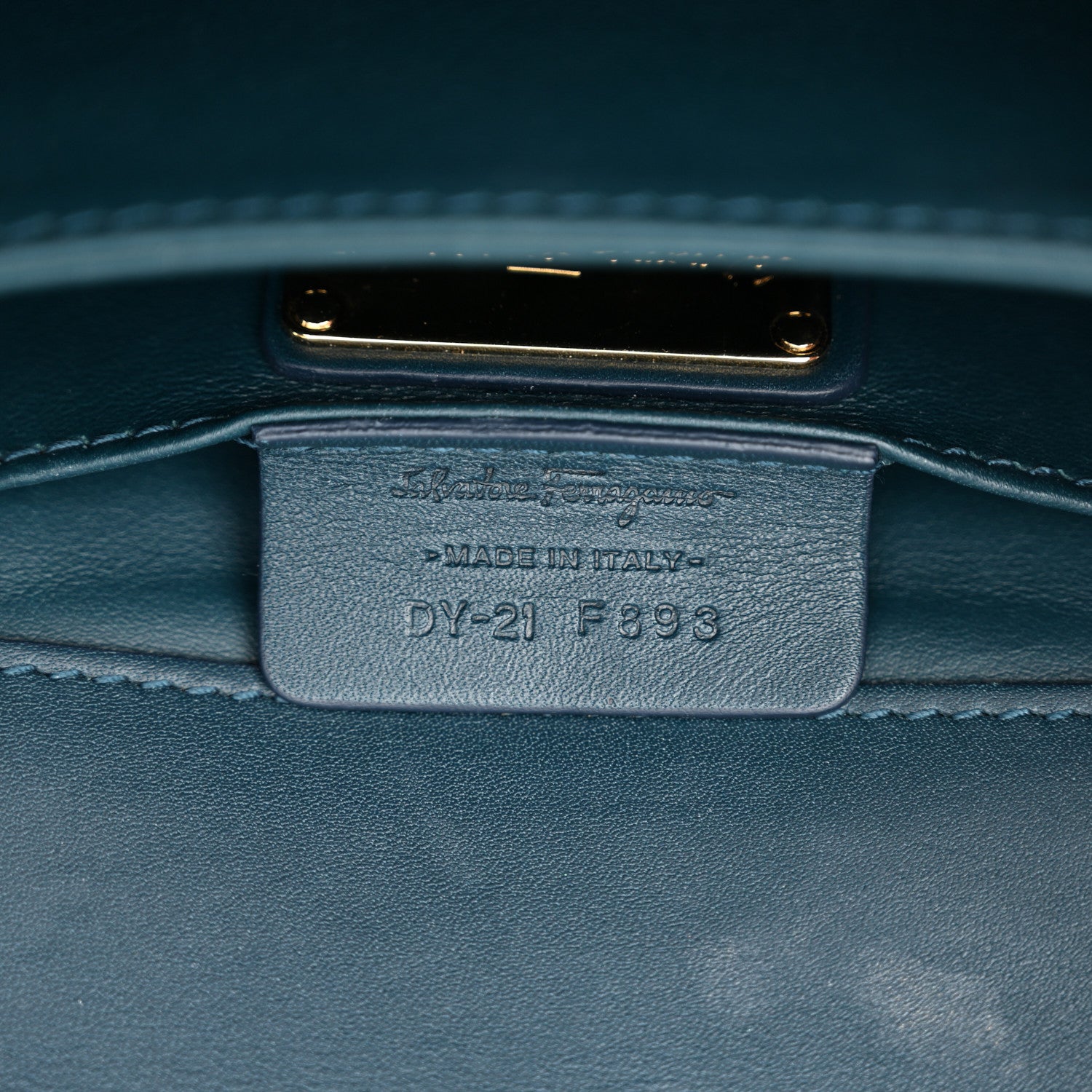 Salvatore Ferragamo Calfskin Suede Thalia Flap Shoulder Bag Blue 7 of 12