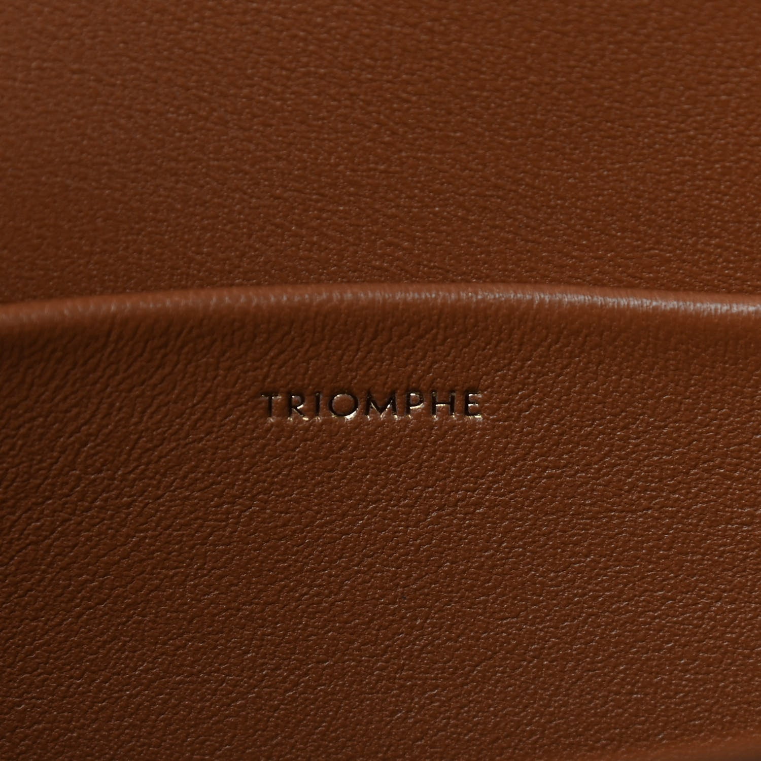 Celine Canvas Calfskin Triomphe Shoulder Bag Tan 7 of 9