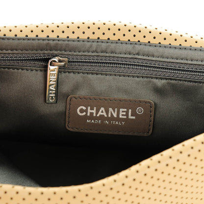 Chanel Lambskin Perforated Drill Flap Beige 6 of 7