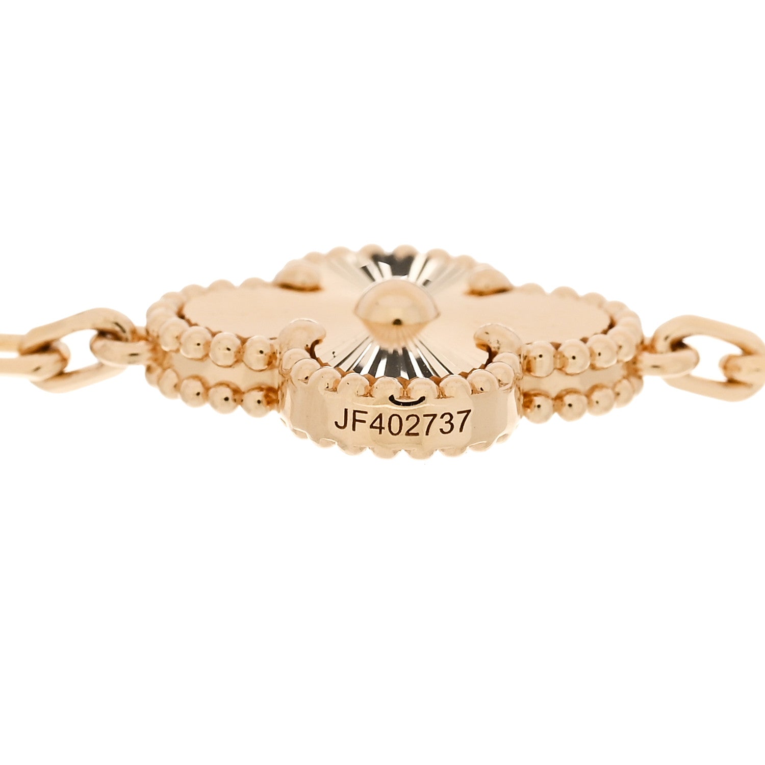 Van Cleef & Arpels 18K Yellow Gold 5 Motifs Guilloche Vintage Alhambra Bracelet 3 of 5