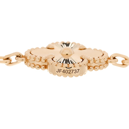 Van Cleef & Arpels 18K Yellow Gold 5 Motifs Guilloche Vintage Alhambra Bracelet 3 of 5