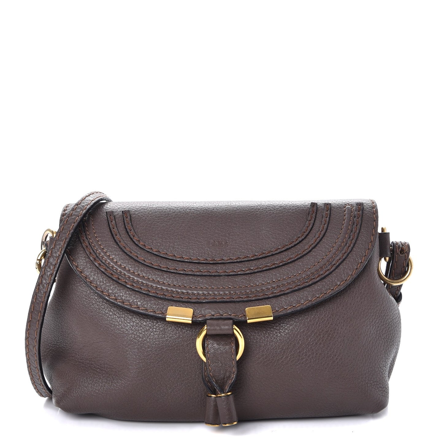 Calfskin Small Marcie Crossbody Bag Ash