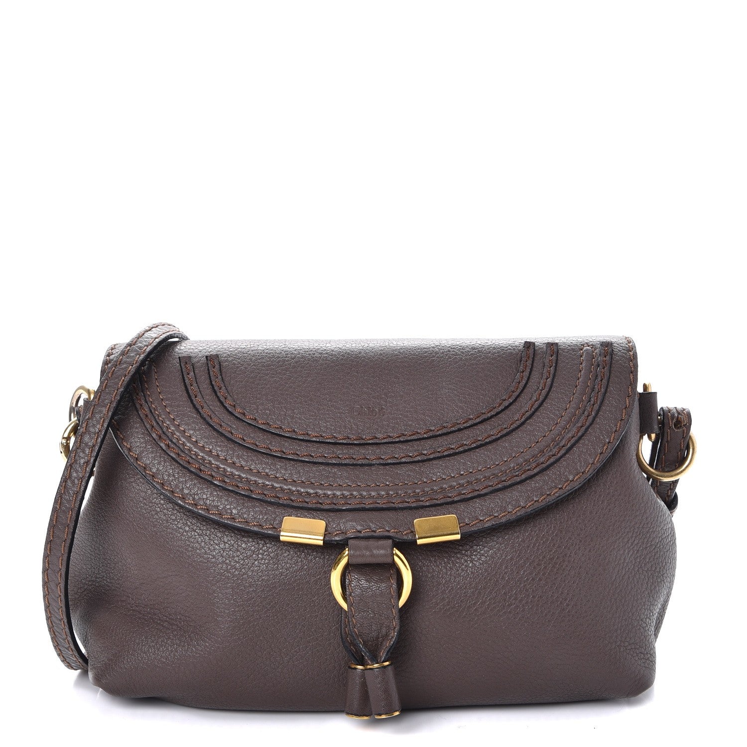 Chloe Calfskin Small Marcie Crossbody Bag Ash 1 of 8