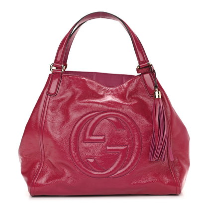 Gucci Vernice Naplack Medium Soho Shoulder Bag Bright Bouganville 1 of 15