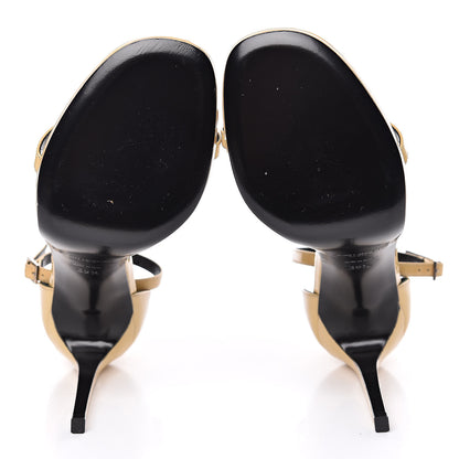 Saint Laurent Patent Jane 120 Ankle Strap Sandals 39.5 Beige 7 of 17