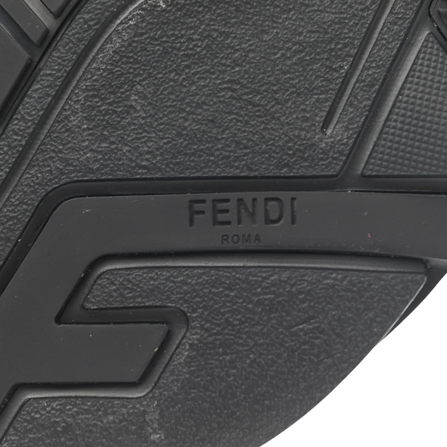 Fendi Nylon Lycra FF Womens Fendi Flow Low Top Sneakers 37 Black Silver Anthracite 6 of 9