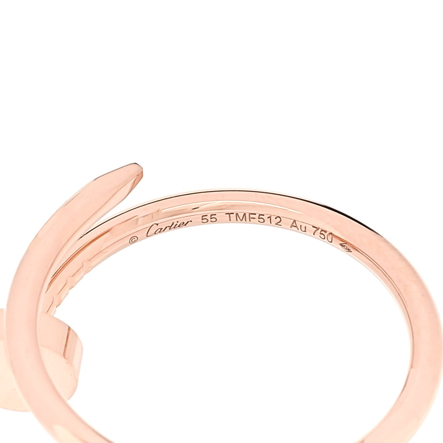 18K Pink Gold Small Juste Un Clou Ring 55 7.25