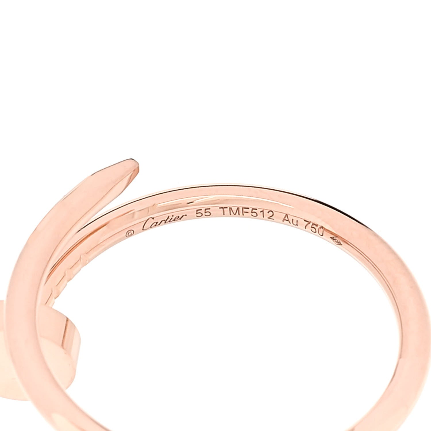 Cartier 18K Pink Gold Small Juste Un Clou Ring 55 7.25 5 of 6