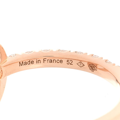 Hermes 18K Rose Gold Diamond Finesse Ring 52 6 5 of 6