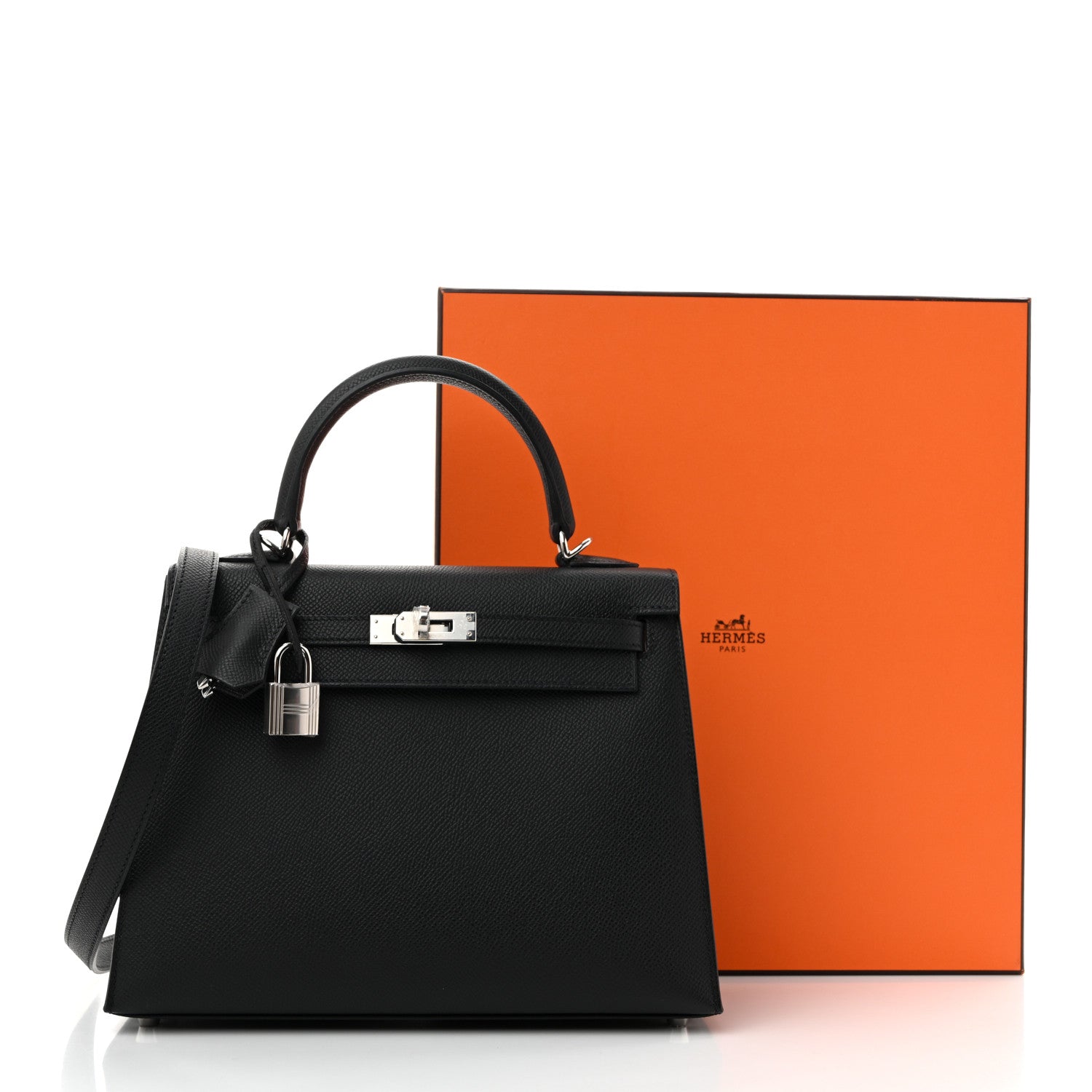 Hermes Epsom Kelly Sellier 25 Black 9 of 9