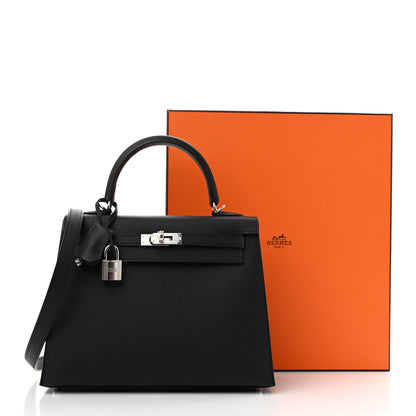 Hermes Epsom Kelly Sellier 25 Black 9 of 9