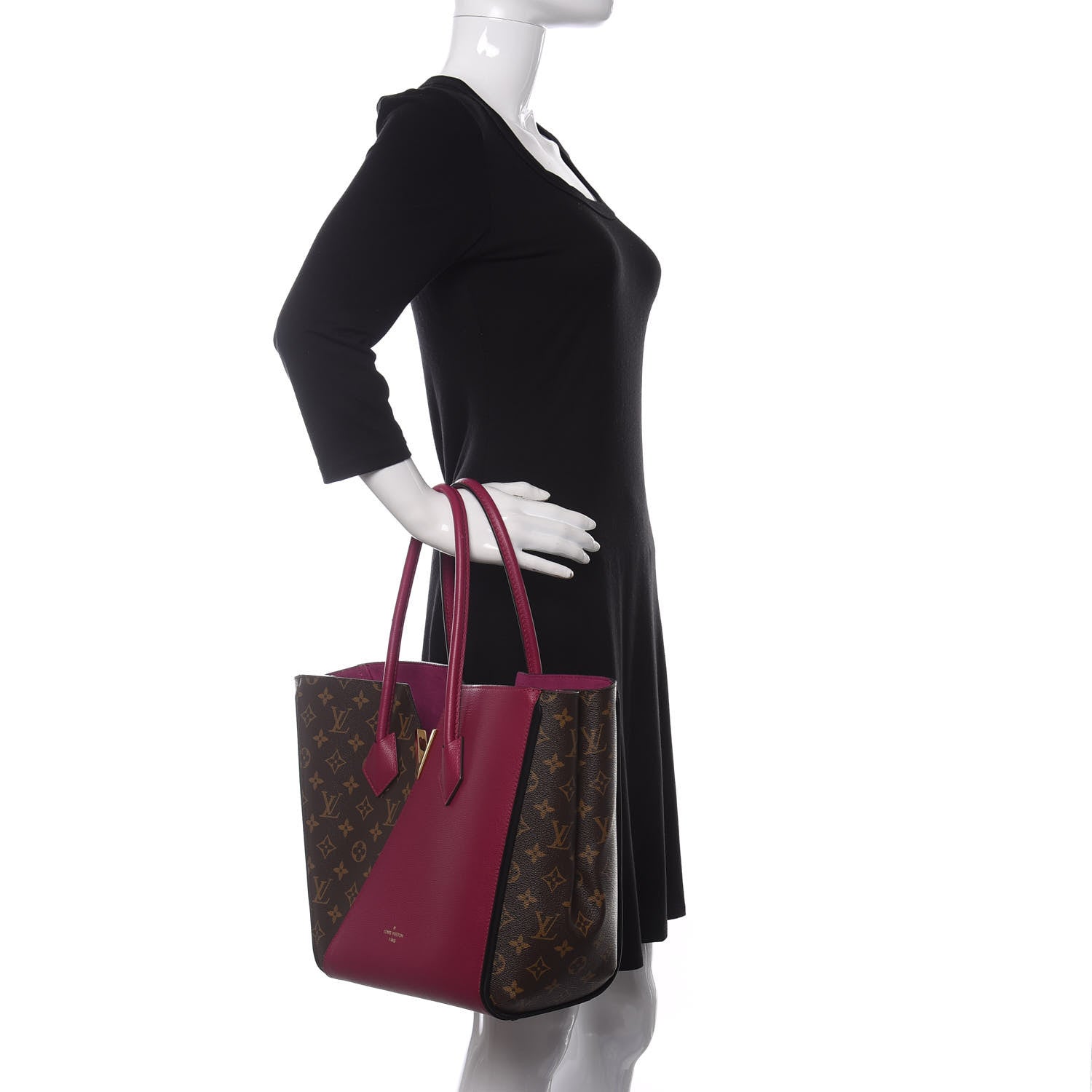 Louis Vuitton Calfskin Monogram Kimono Tote Grape 2 of 9