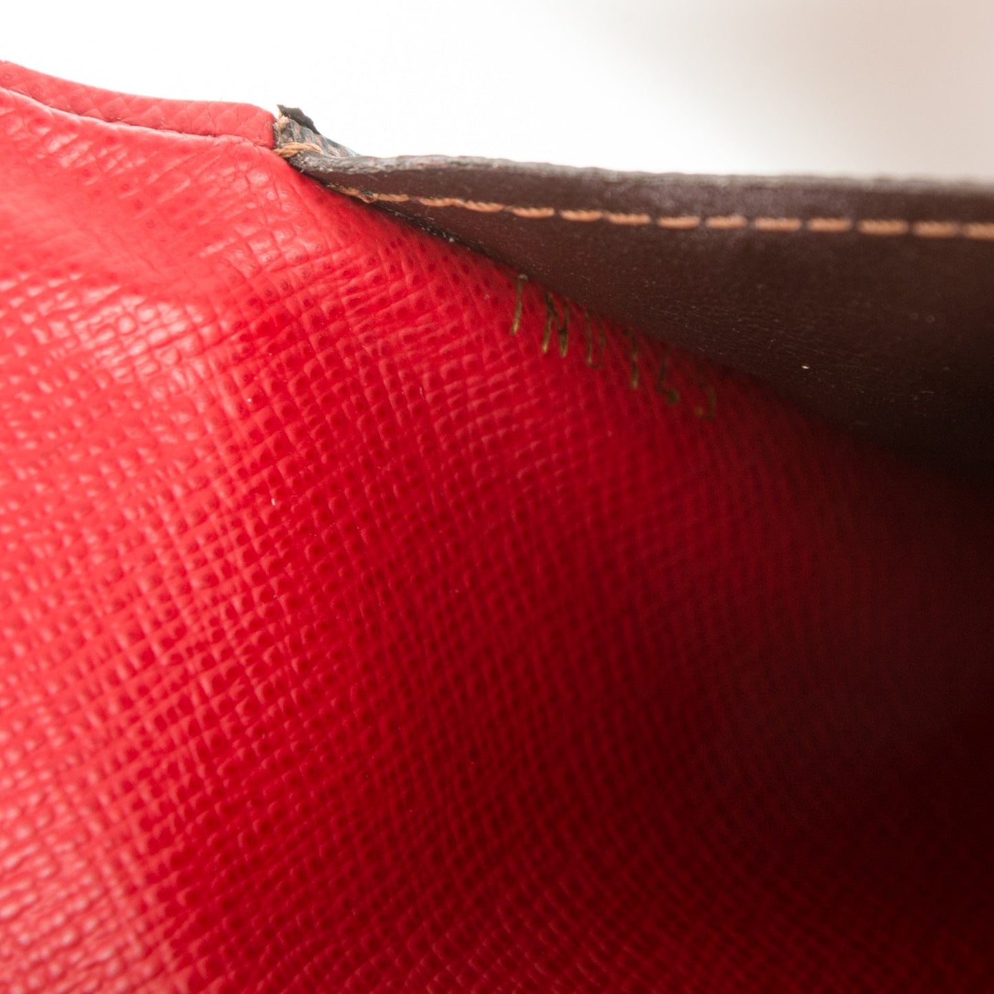 Damier Ebene Josephine Wallet Red