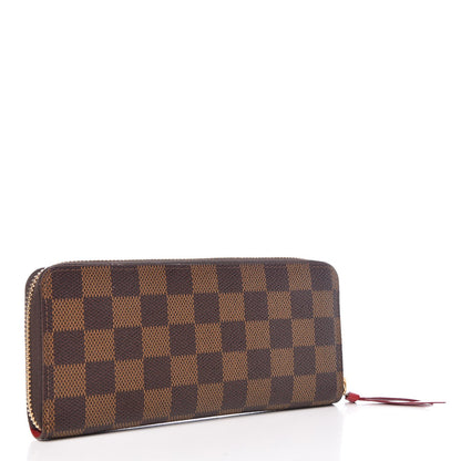 Louis Vuitton Damier Ebene Clemence Wallet Cherry 3 of 8